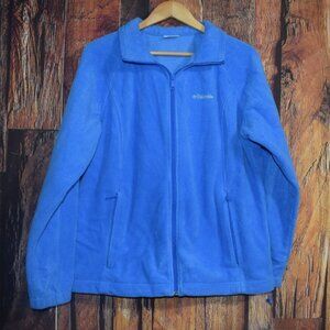 COLUMBIA Women's Sz 1X Blue Fleece Full Zip Jacket
